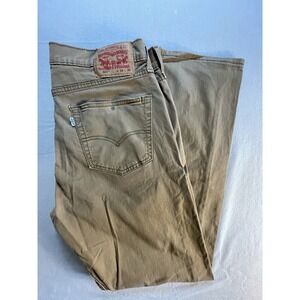 LEVI'S Men's Tan Khaki Beige 505 Straight Leg Jeans Sz 34x32